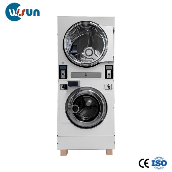 Frequency conversion fully automatic bottom washing and top drying commercial washing machine