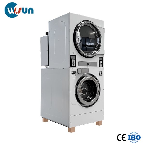 Frequency conversion fully automatic bottom washing and top drying commercial washing machine