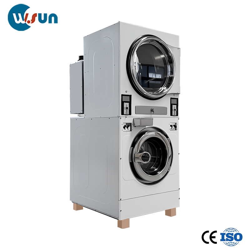 Frequency conversion fully automatic bottom washing and top drying commercial washing machine